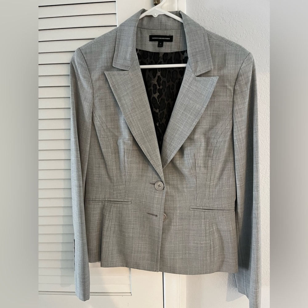 Heather Gray Express Suit Jacket